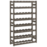Wine Rack for 56 Bottles Grey Solid Wood Pine 373382