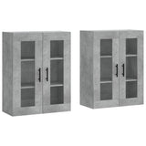 Wall Mounted Cabinets 2 pcs Concrete Grey Engineered Wood 3197965