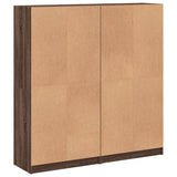 Bookcase with Doors Brown Oak 136x37x142 cm Engineered Wood 3206530