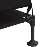 Raised Dog Bed Folding Black 127 x 81 x 108 cm Fabric and Steel 42008221