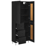 Highboard Black Oak 69.5 x 34 x 180 cm Engineered Wood 3416133