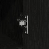 Sideboard with Drawer Black Oak 101x35x76 cm Engineered Wood 861563
