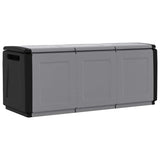Garden Storage Box 138x53x57 cm 330 L Dark Grey and Black 151818