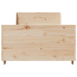 Bed Frame without Mattress 75x190 cm Small Single Solid Wood Pine 850791