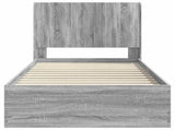 Bed Frame with Storage and Headboard Grey Sonoma 75 x 190 cm 3414170