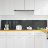 Kitchen Backsplash 2 pcs Dark Grey 100 x 40 cm Tempered Glass 3415467