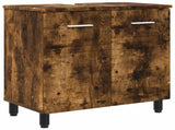 Bathroom Vanity Unit Smoked Oak 60 x 35 x 60 cm Engineered Wood 889410