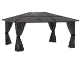 3 x 3.6m Hardtop Canopy with Polycarbonate Roof, Aluminium Frame, Permanent Pavilion Garden T3398P318776
