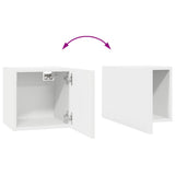 8 Piece TV Cabinet Set White Engineered Wood 3078723