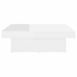 ZNTS Coffee Table High Gloss White 90x90x28 cm Engineered Wood 806918