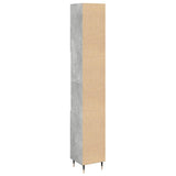 Bathroom Cabinet Concrete Grey 30x30x190 cm Engineered Wood 857195