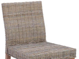 Dining Chair 2 pcs Solid Mahogany Wood Kubu Grey 42012420