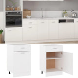 Drawer Bottom Cabinet Lyon White 50x46x81.5 cm Engineered Wood 801220