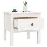 ZNTS Side Tables 2 pcs White 50x50x49 cm Solid Wood Pine 813797