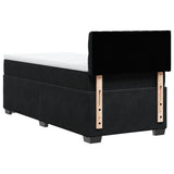 Box Spring Bed with Mattress Black 90x200 cm Velvet 3286218
