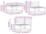 Outdoor Sofa Set 7 pcs White Solid Acacia Wood 3387928