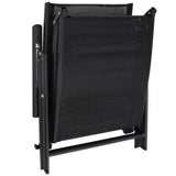 ZNTS Folding Sun Lounger Aluminium Black 41741