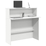 Reception Desk White 100x50x103.5 cm Engineered Wood 859024