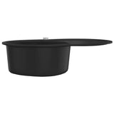 Granite Kitchen Sink Single Basin Oval Black 142958