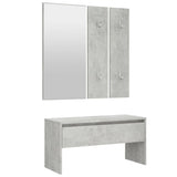 Hallway Furniture Set Concrete Grey Engineered Wood 3082048