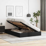 Storage Bed with Mattress Black 140 x 200 cm Faux leather 3369949