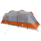 Camping Tent Tunnel 4-Person Grey and Orange Waterproof 4009412