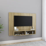 Wall TV Cabinet Sonoma Oak 120x23.5x90 cm Engineered Wood 808272