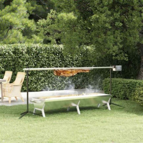 Automatic Barbecue Grill and Tray Set Stainless Steel 3152096