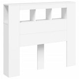 LED Headboard White 120x18.5x103.5 cm Engineered Wood 837337