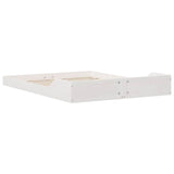 Bed Frame White 120 x 200 cm Solid Pine Wood 873317