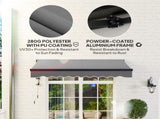 2.5 x 2m Electric Awning with Remote Controller, Aluminium Frame DIY Retractable Awning, UV30 Sun T3398P317570