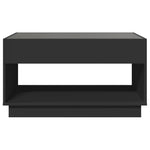 ZNTS Coffee Table with Infinity LED Black 90x50x50 cm 847666