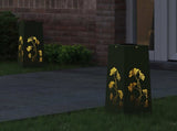 Solar LED Pathway Light 2 pcs Olive Green Cold Rolled Steel 879754