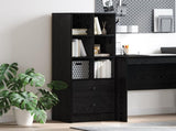 Highboard with Drawer Black Oak 45.5 x 34 x 127 cm 869363