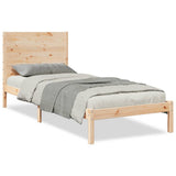 Extra Long Bed Frame without Mattress 100x210 cm Solid Wood 3309269
