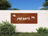 Garden Wall Decoration 105x55 cm Corten Steel Bird Design 824496