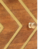 Bedside Cabinets 2 pcs Brown and Black Solid Wood Mango 356780