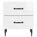 Bedside Cabinet High Gloss White 43 x 34.5 x 47.5 cm 894763