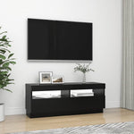TV Cabinet with LED Lights Black 100x35x40 cm 804455