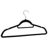 289922 100 pcs Clothes Hanger Set Anti-slip Black Velvet