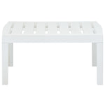 ZNTS Garden Table White 78x55x38 cm Plastic 48814