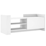 TV Cabinet White 100x35x40 cm Engineered Wood 848374