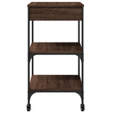 Kitchen Trolley Brown Oak 60x48x89.5 cm Engineered Wood 842375