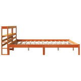 Bed Frame with Headboard without Mattress Wax Brown 180x200 cm 3305743