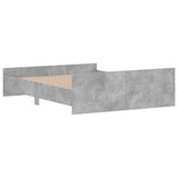 ZNTS Bed Frame without Mattress Concrete Grey 160x200 cm 3203764