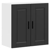 Kitchen Wall Cabinet Porto Black Engineered Wood 854058