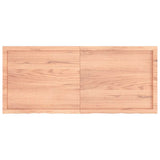 Wall Shelf Light Brown 140x60x cm Treated Solid Wood Oak 363707