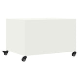 ZNTS Coffee Table White 68x50x43.5 cm Steel 846691