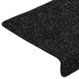 Stair Mats Self-adhesive 20 pcs 65x21x4 cm Black Rectangular Edge 3365717