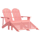 Garden Chair Pink Solid fir wood Large Detachable 315917